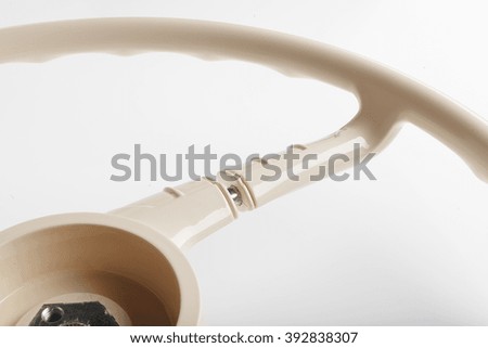 Retro steering wheel isolated on white background