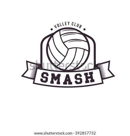 vintage volley logo badge