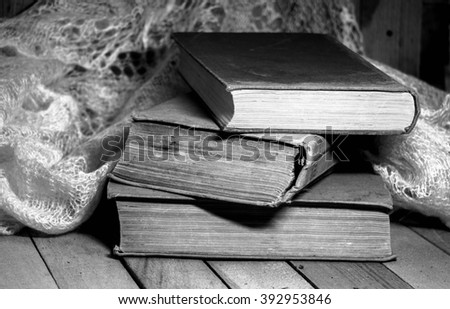 Old black and white books