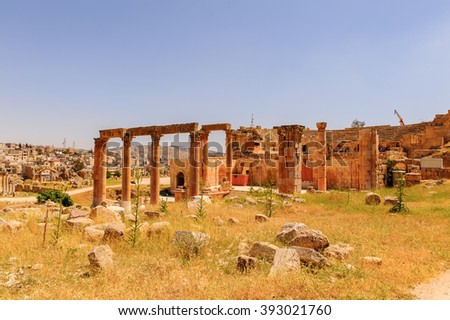 Ancient Roman city of Gerasa of Antiquity , modern Jerash, Jordan