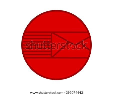 fast red mail post email envelope post letter message