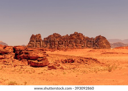 Wadi Rum mountains, Jordan