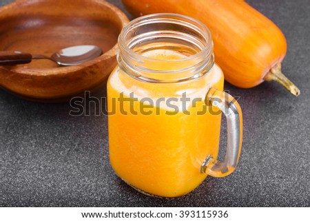 Fresh Tasty Vitamin Pumpkin Smoothie Studio Photo