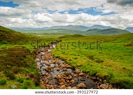Rannoch Moor West Highland Way Royalty-Free Stock Photo #393127972