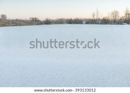 Snow on lake