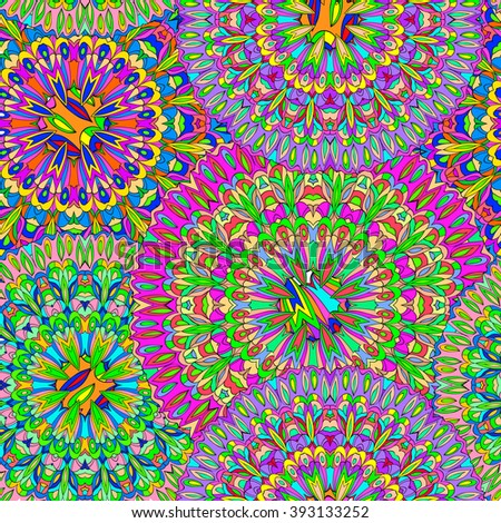 Colorful seamless pattern mandala, can be used for wallpaper, pattern fills, web page background, surface textures.