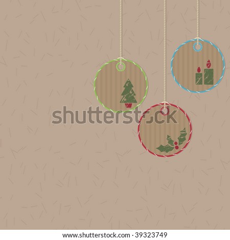 seasonal brown paper decorative tags