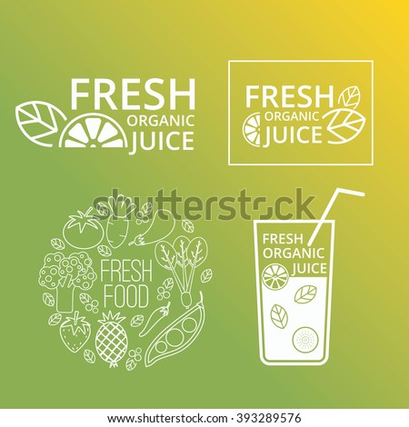 Organic food logo,vector logo template