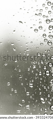 Water drops on glass. Rain