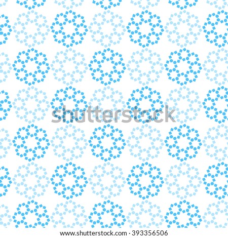 Blue crochet pattern. Geometric background. Seamless pattern. Vector illustration