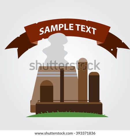 Nuclear Power Plant logo on a white background with banner for text.
