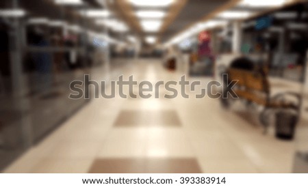 Shopping mall. Intentionally blurred post production.