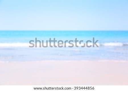 abstract blurry beach view  and sea for holiday summer background
