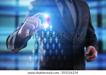 Business, Internet and technology concept.  Recruitmetn, HR, team building.  Royalty-Free Stock Photo #393526234