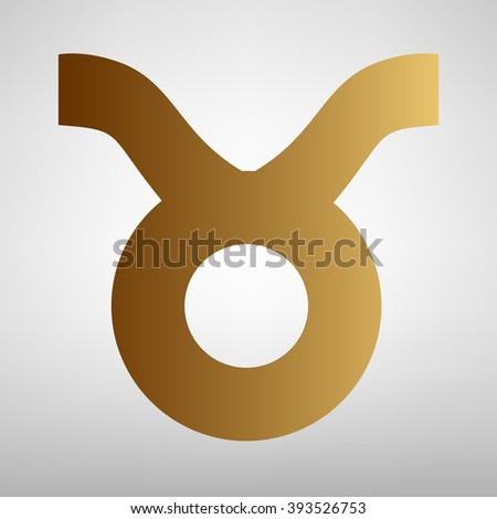 Taurus sign. Flat style icon