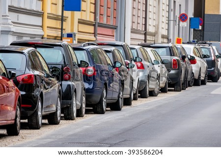 cars parked on the roadside