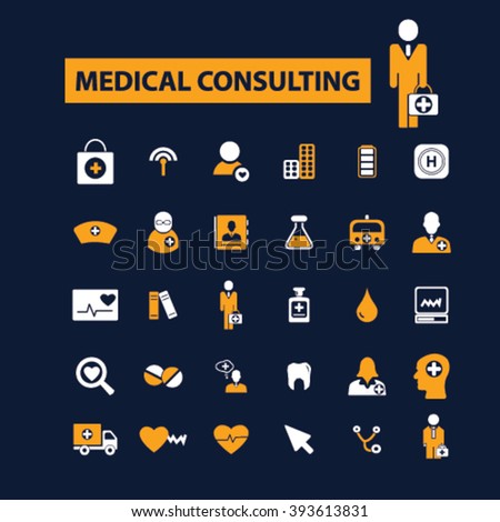 medical consulting icons
