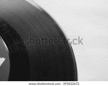 Vinyl record vintage analog music recording medium