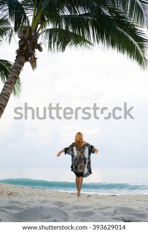 Woman on the beach  in Thailand