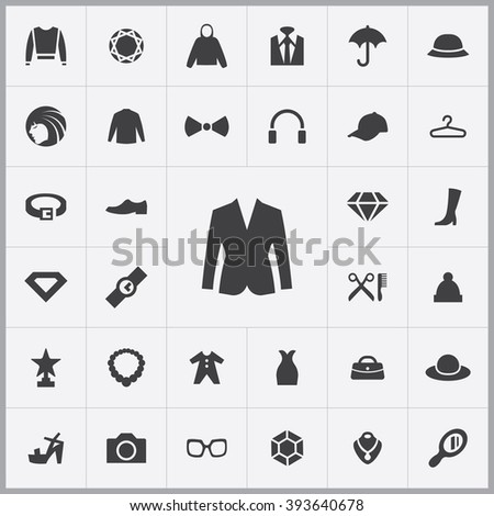 Simple fashion icons set. Universal fashion icons to use for web and mobile UI, set of basic fashion elements 