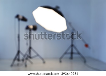 Equipment for photo studios and fashion photography. Blurred.