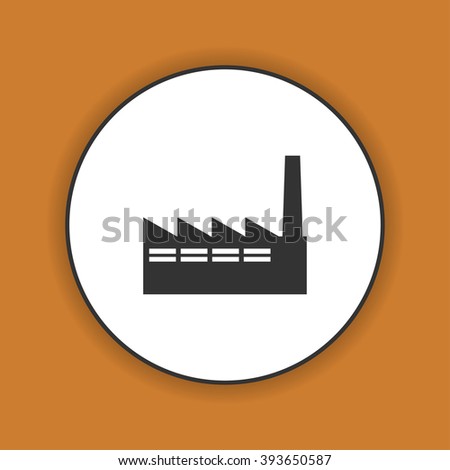 icon of factory. Flat design style eps 10