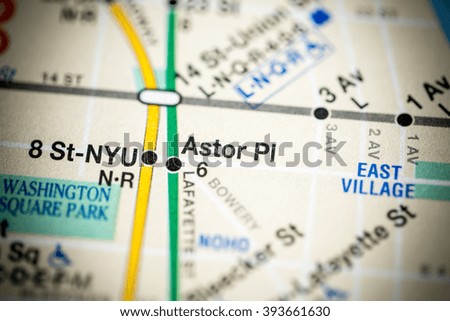 Astor Place. Lexington Av/Pelham Express Line. NYC. USA Royalty-Free Stock Photo #393661630