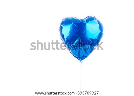 Blue balloon heart shape 