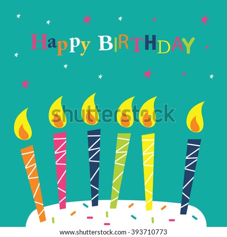 Birthday card with candles design