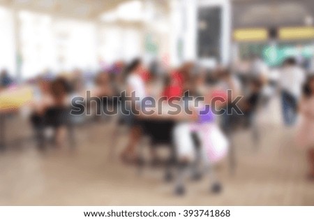 blurred image food center on background