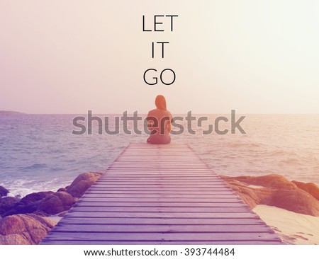Inspirational quote on blurred background with vintage filter Royalty-Free Stock Photo #393744484