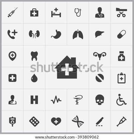 Simple Medical icons set. Universal Medical icon to use for web and mobile UI, set of basic Medical elements