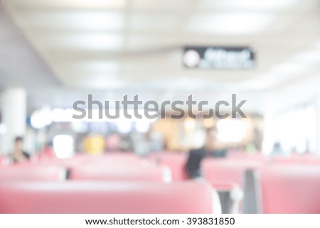 Silhouette Abstract blur of business people waiting at the gate to the plane with bokeh light.BLURRED MEDICAL BACKGROUND
