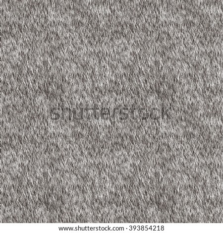Vector Seamless Pattern. Grey Fur Background. Arctic Fox, Dog, Wolf Skin. Digital Illustration. Royalty-Free Stock Photo #393854218