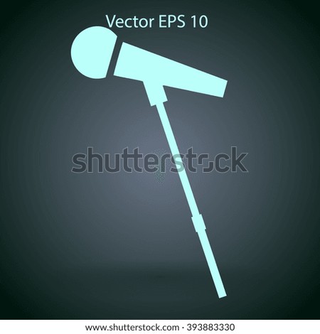 the microphone is at the front vector