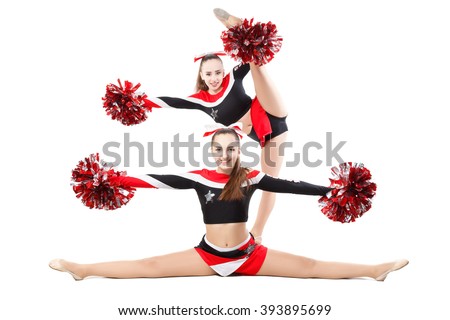 White Teen Cheerleaders