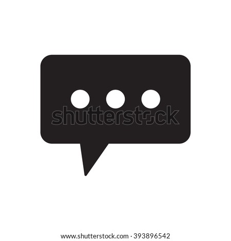 Speech  bubble  icon,  isolated. Flat  design.