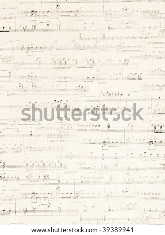 old music score Royalty-Free Stock Photo #39389941