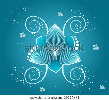 Abstract winter ice flower