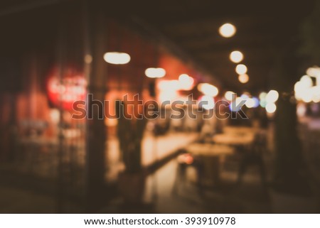 Blur restaurant - vintage effect style picture