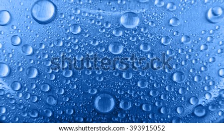 blue abstract water drops background
