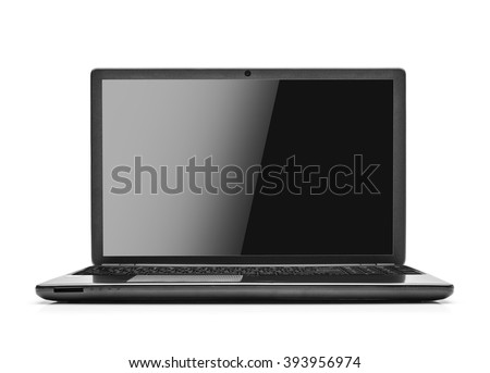 Laptop isolated on white background with clipping path.