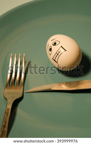 Scared egg