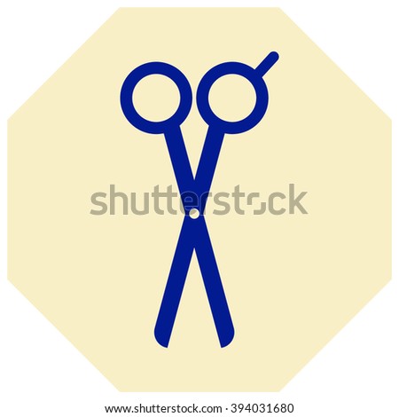 Barber's Shears Scissors icon - vector illustration