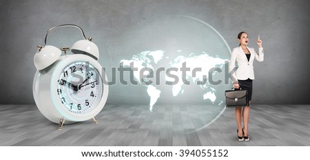 Classical alarm clock project world map