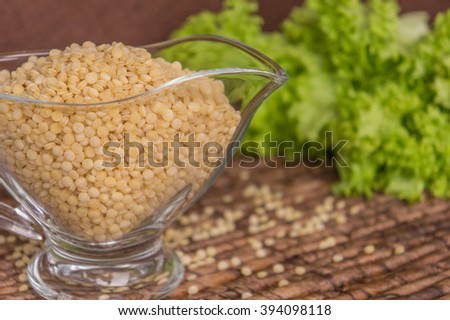 Israeli couscous made of hard wheat, Ptitim