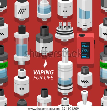 seamless vector background vaping atomizer electronic cigarette