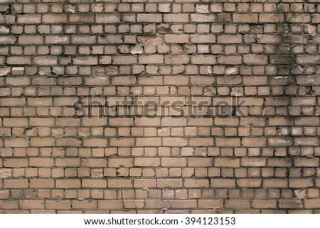 Old brick wall background. Grunge wall texture