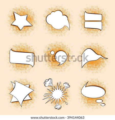 Speech bubbles on a warm background, vector illustration