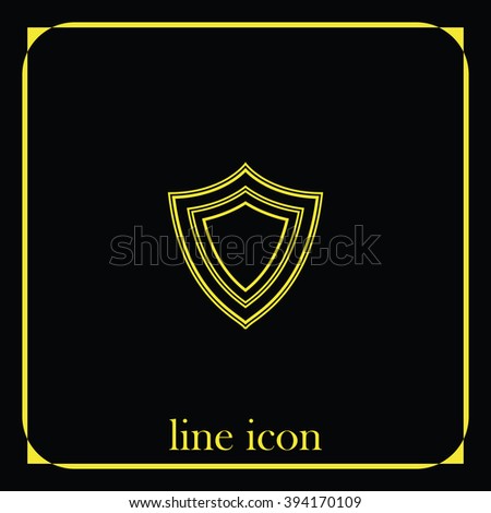 Shield flat icon.